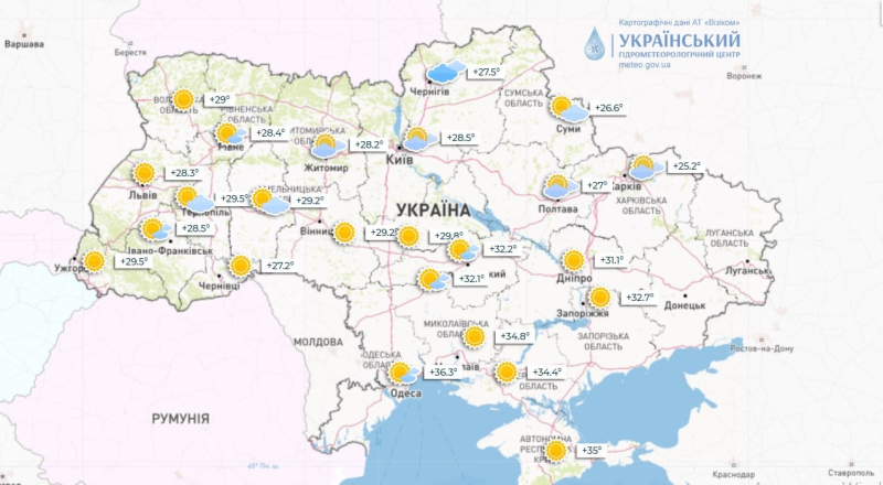 Quando il caldo si placherà in Ucraina – data