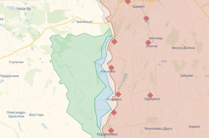 Duri combattimenti per Kleshcheevka e successo parziale vicino ad Andreevka: dati DeepStateMap