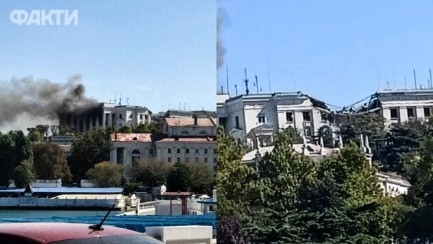 Colonna di fumo verso il cielo: foto satellitari del quartier generale distrutto della flotta russa del Mar Nero sono apparsi