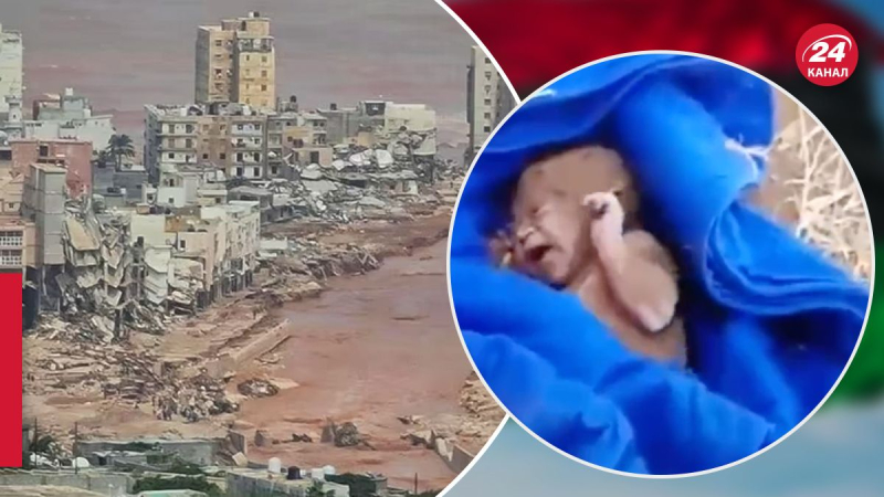 Persone tirate fuori da sotto uno strato di fango: un bambino è rimasto ferito in un potente tifone in Libia