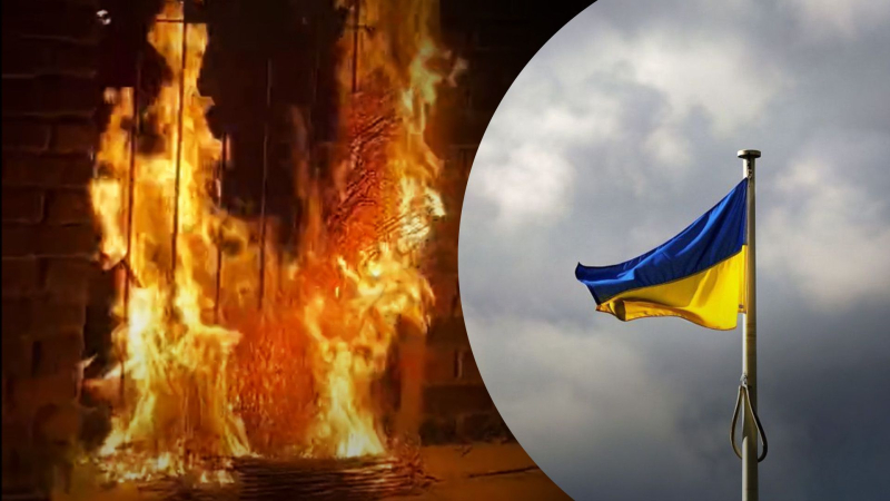 I russi hanno dato fuoco alle porte di Londra, sulle quali c'era una bandiera ucraina