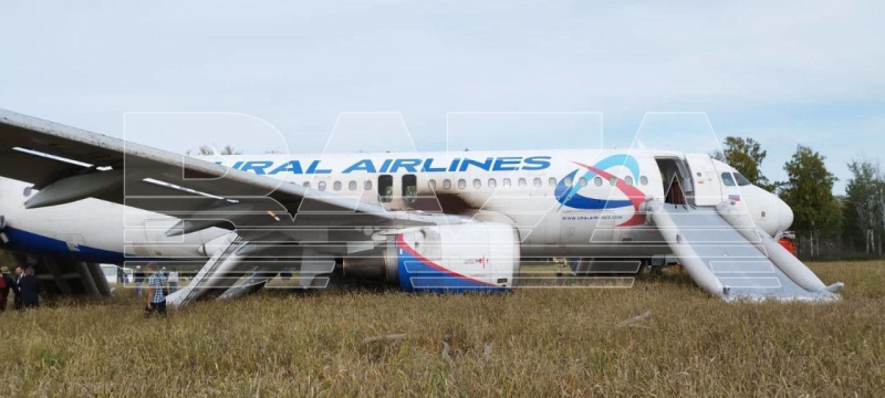 L'aereo della Ural Airlines ha effettuato un atterraggio di emergenza in mezzo a un campo: cosa è successo, foto, video