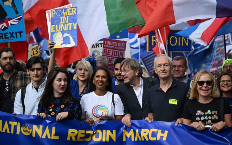 A Londra si è tenuta una manifestazione a sostegno del ritorno della Gran Bretagna nell'Unione europea