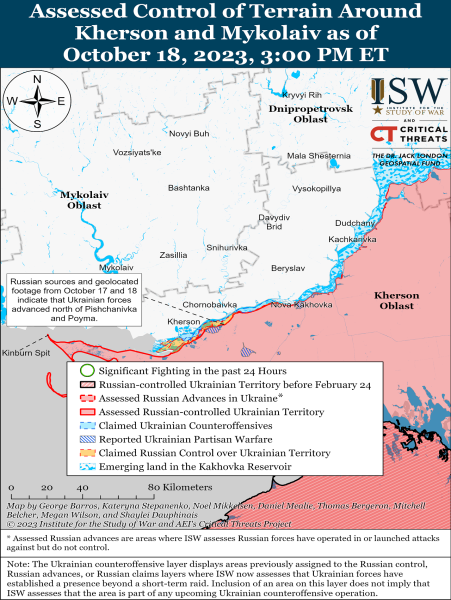 I marines ucraini potrebbero sbarcare sulla riva sinistra del Dnepr e prendere le posizioni dei russi — ISW