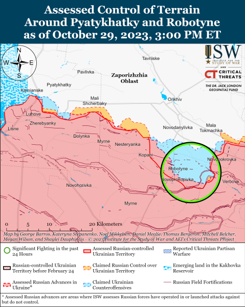 Mappa delle operazioni militari al 30 ottobre 2023 - situazione al fronte