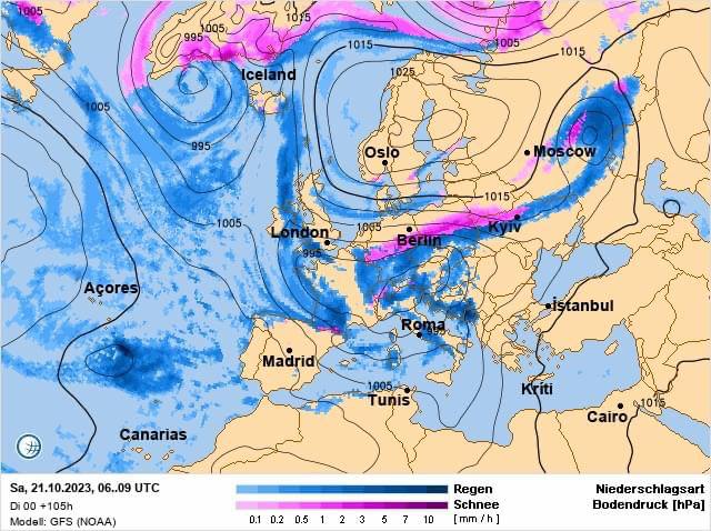 Gelate notturne, pioggia e nevischio: previsioni del tempo alla fine delle settimane