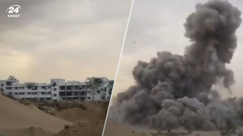 L'esercito israeliano ha demolito l'edificio del parlamento di Hamas a Gaza e lo ha mostrato in video