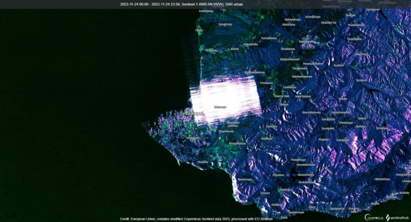 Visibile dallo spazio: come il nemico usa la guerra elettronica per proteggere la baia di Sebastopoli