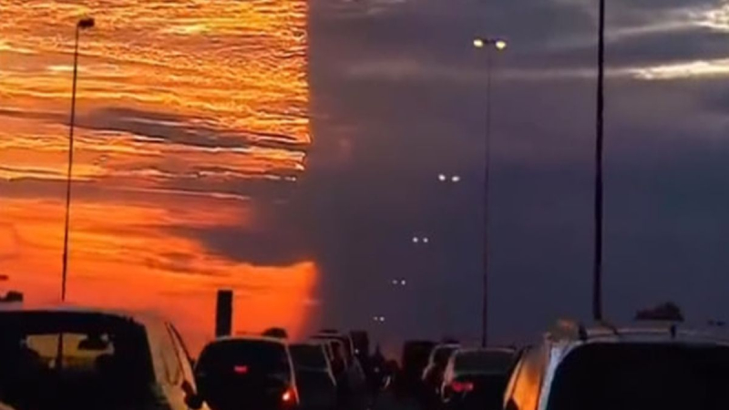 In Florida, hanno osservato come è diventato il cielo bicolore: video fantastici