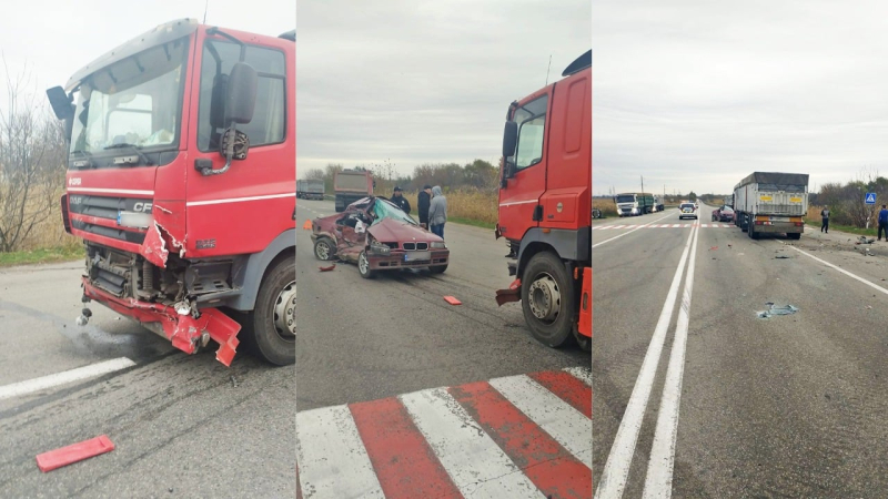 Tre morti, un ferito: una BMW si è scontrato con un camion nella regione di Zaporozhye