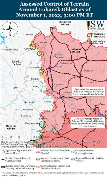 Mappa delle operazioni militari per il 2 novembre 2023 &mdash ; situazione al fronte