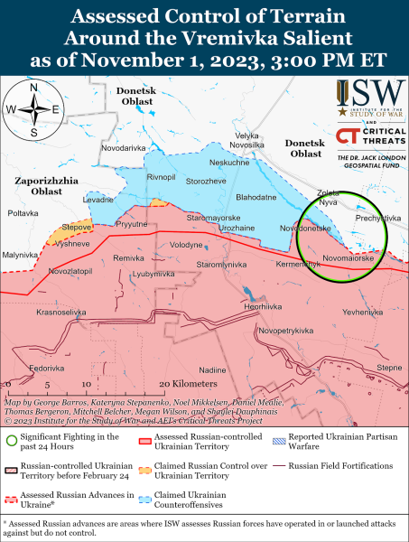 Mappa delle operazioni militari al 2 novembre 2023 - situazione al fronte