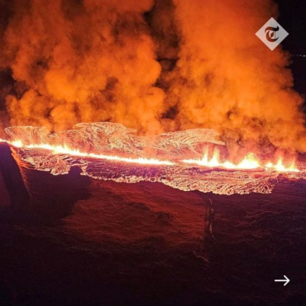 Un'eruzione vulcanica è iniziata in Islanda - i residenti di una delle città sono stati evacuati (foto , video)