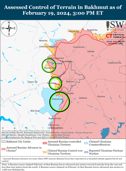 Mappa delle operazioni militari del 20 febbraio 2024 - la situazione al fronte 