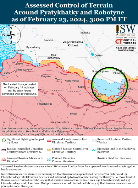 Mappa delle operazioni militari al 24 febbraio 2024 - situazione al fronte 