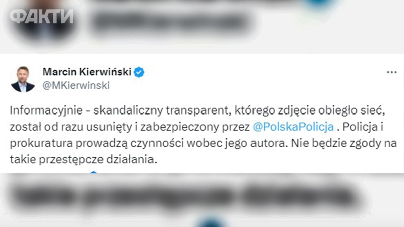 Gli agricoltori polacchi hanno appeso una striscione che chiede aiuto a Putin: la polizia ha aperto un caso