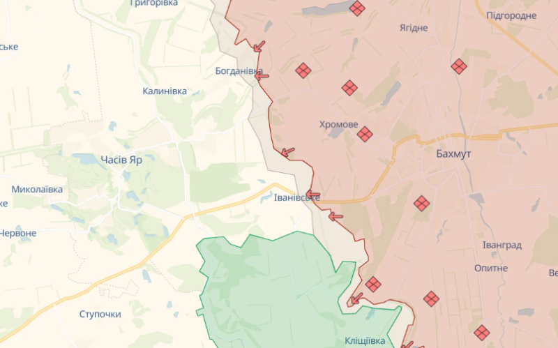 La Federazione Russa sta cercando di catturare Ivanovskoye e Bogdanovka in direzione Bakhmut — OSUV Khortytsia