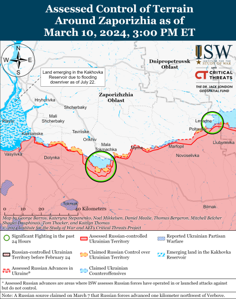 Mappa delle operazioni militari all'11 marzo 2024 - situazione al fronte 