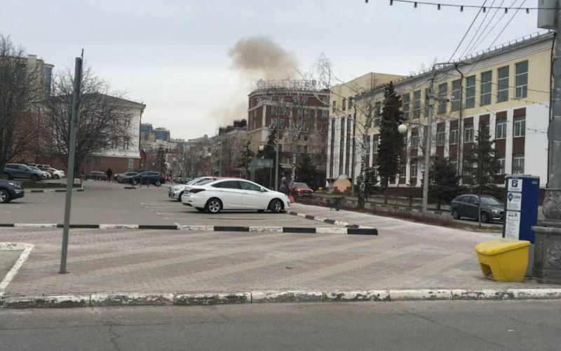 Un UAV attaccato un edificio dell'FSB a Belgorod (foto, video)