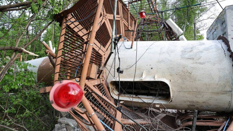 Attacco alla torre della televisione a Kharkov il 22 aprile: foto e cosa si sa della distruzione