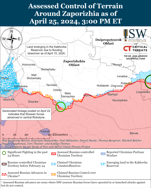 Mappa delle operazioni militari per il 26 aprile 2024 - situazione a il fronte