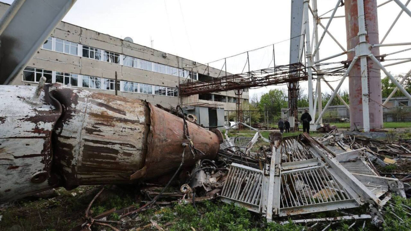 Sciopero alla torre della televisione a Kharkov il 22 aprile: foto e cosa si sa della distruzione