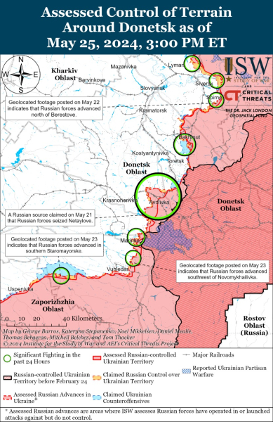 Mappa delle operazioni militari del 26 maggio 2024 - situazione al fronte