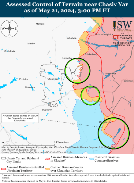 Mappa delle operazioni militari del 22 maggio 2024 - la situazione al fronte