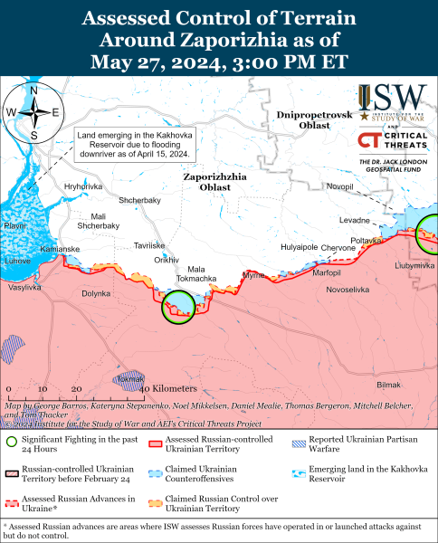 Mappa delle operazioni militari al 28 maggio 2024 - situazione al fronte