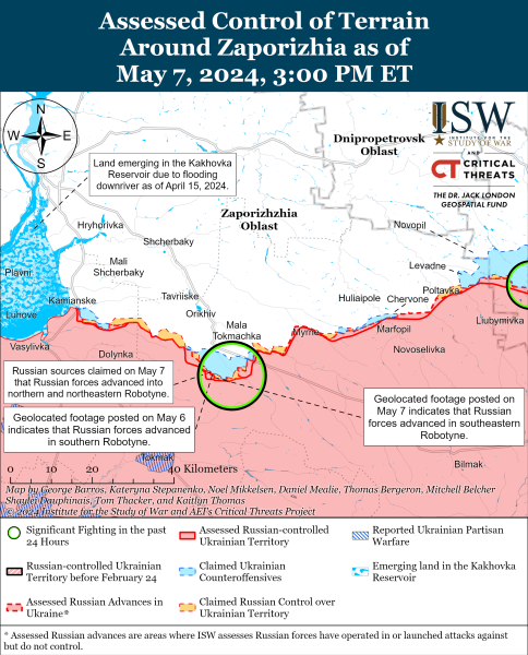 Mappa delle operazioni militari dell'8 maggio 2024 - la situazione al fronte