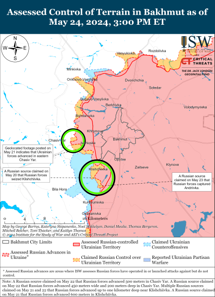 Mappa delle operazioni militari al 25 maggio 2024 - situazione al fronte