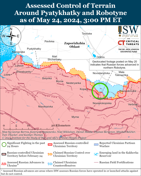 Mappa delle operazioni militari per il 25 maggio 2024 - la situazione al fronte