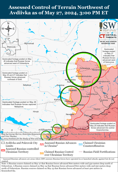 Mappa delle operazioni militari al 28 maggio 2024 - situazione al fronte