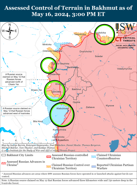 Mappa delle operazioni militari per il 17 maggio 2024 - la situazione al fronte