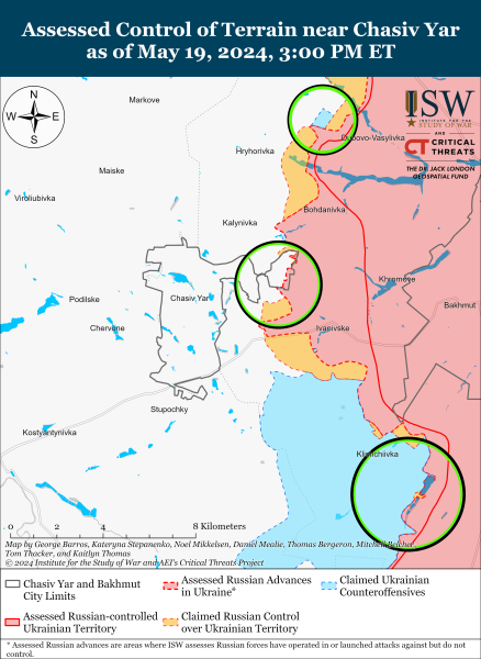 Mappa delle operazioni militari per il 20 maggio 2024 - situazione al fronte