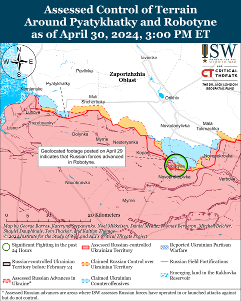 Mappa delle operazioni militari al 1 maggio 2024 - situazione al fronte 