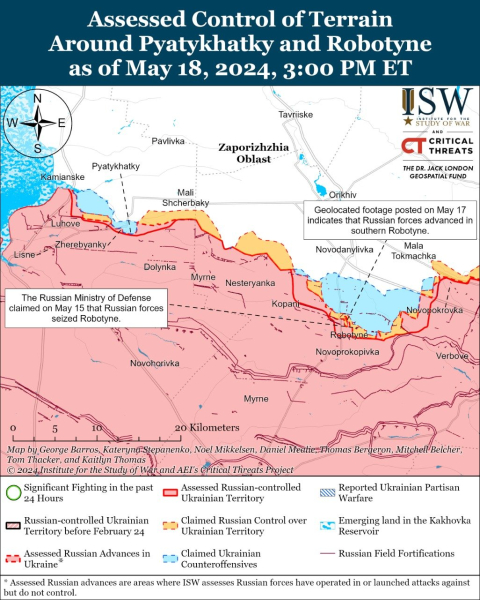 Mappa delle operazioni militari del 19 maggio 2024 - situazione al fronte