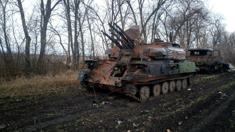 In direzione di Kharkov, la Guardia Nazionale ha distrutto quattro veicoli da combattimento della fanteria russa e un Ural