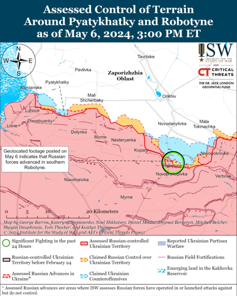 Mappa delle operazioni militari per il 7 maggio 2024 - situazione al fronte