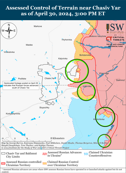 Mappa delle operazioni militari per il 1 maggio 2024 - la situazione al fronte