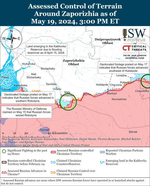 Mappa delle operazioni militari per il 20 maggio 2024 - situazione al fronte