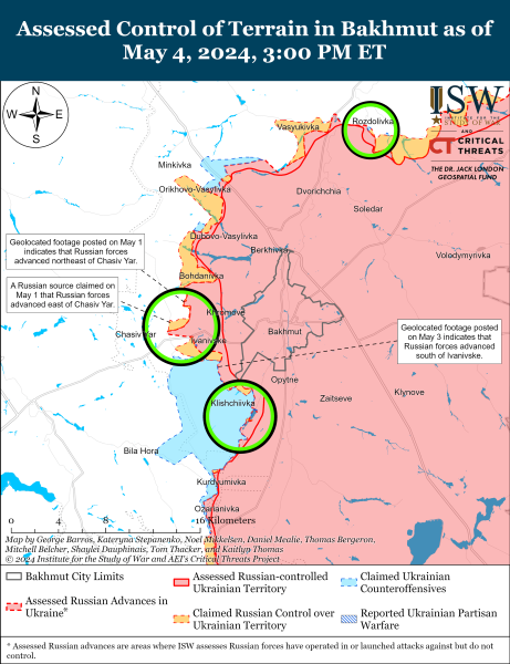 Mappa delle operazioni militari per il 5 maggio 2024 - la situazione al fronte