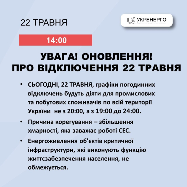Programmi di blackout a Krivoy Rog per il 22 maggio 2024