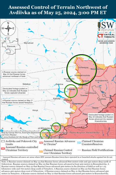 Mappa delle operazioni militari al 26 maggio 2024 - situazione al fronte 