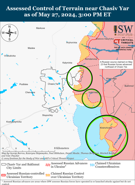 Mappa delle operazioni militari al 28 maggio 2024 - situazione al fronte