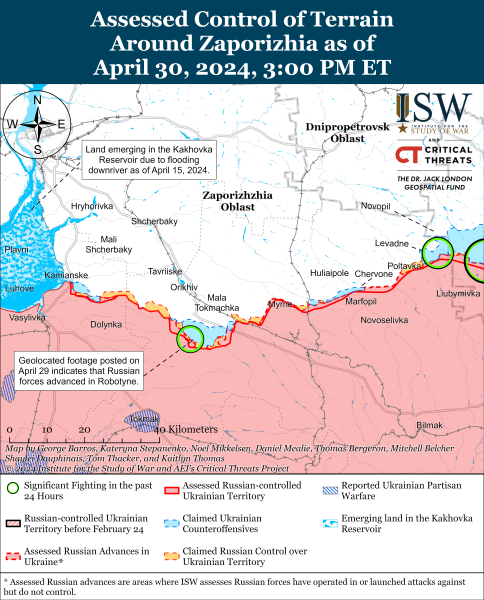 Mappa delle operazioni militari al 1 maggio 2024 - situazione al fronte