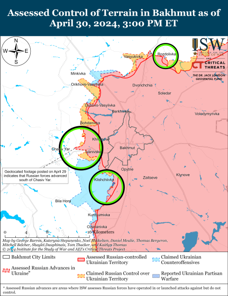 Mappa delle operazioni militari al 1 maggio 2024 - situazione al fronte