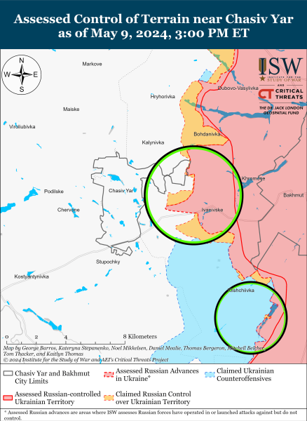 Mappa delle operazioni militari al 10 maggio 2024 - situazione al fronte