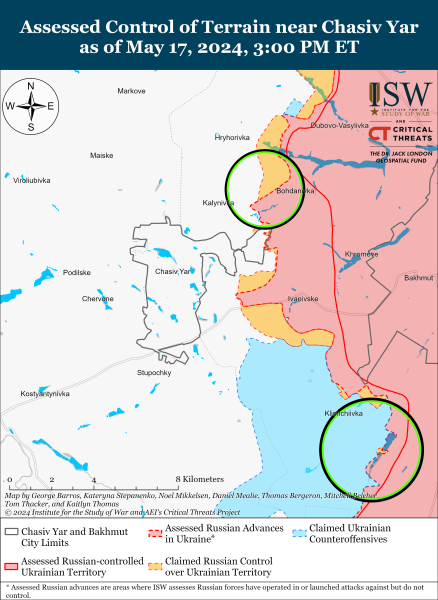 Mappa delle operazioni militari del 18 maggio 2024 - la situazione a il fronte