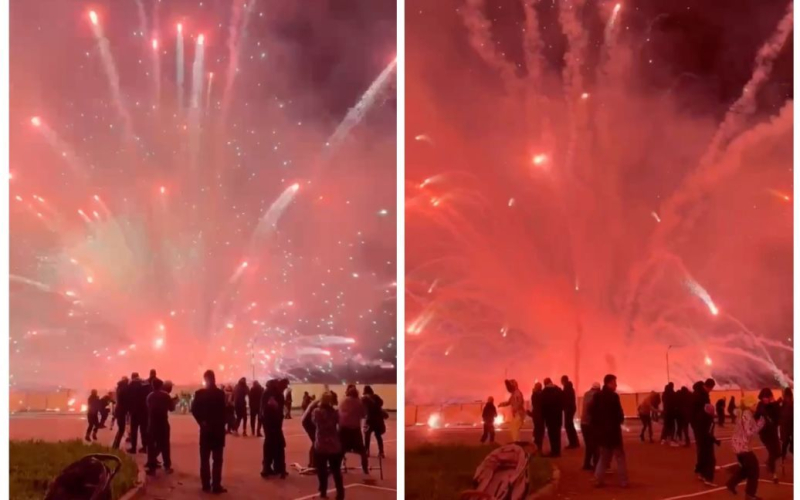 A Mosca, i fuochi d'artificio sono stati lanciati direttamente sulla folla fino al 9 maggio (video)